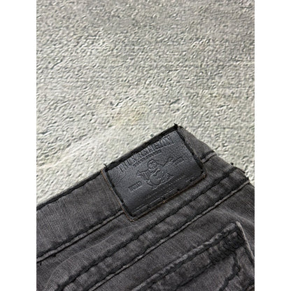 True Religion bootcut jeans black thick stitching Y2K Billy