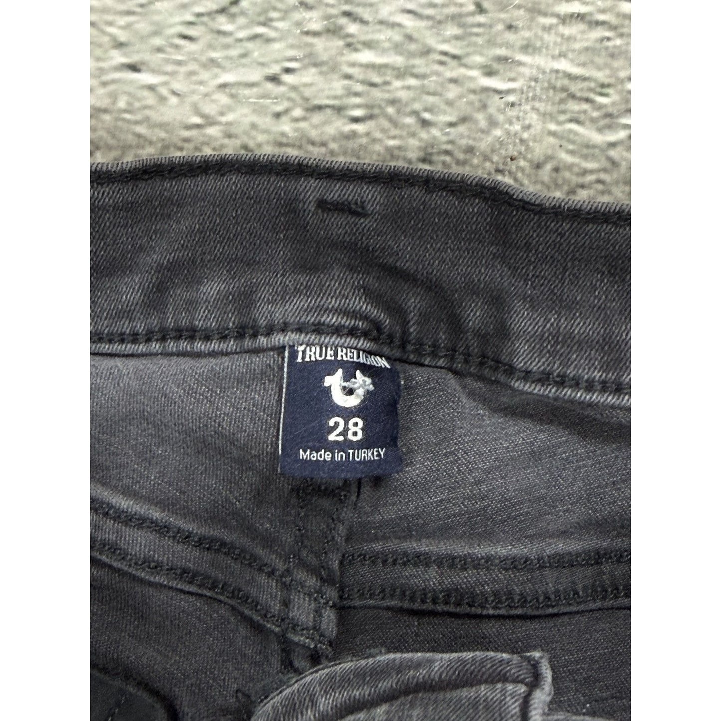 True Religion vintage black denim shorts mini