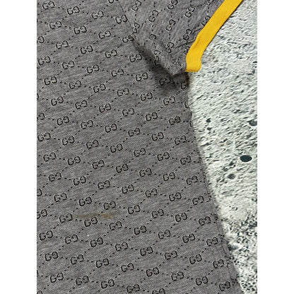 Gucci Vintage Chief Keef polo shirt GG mens grey monogram