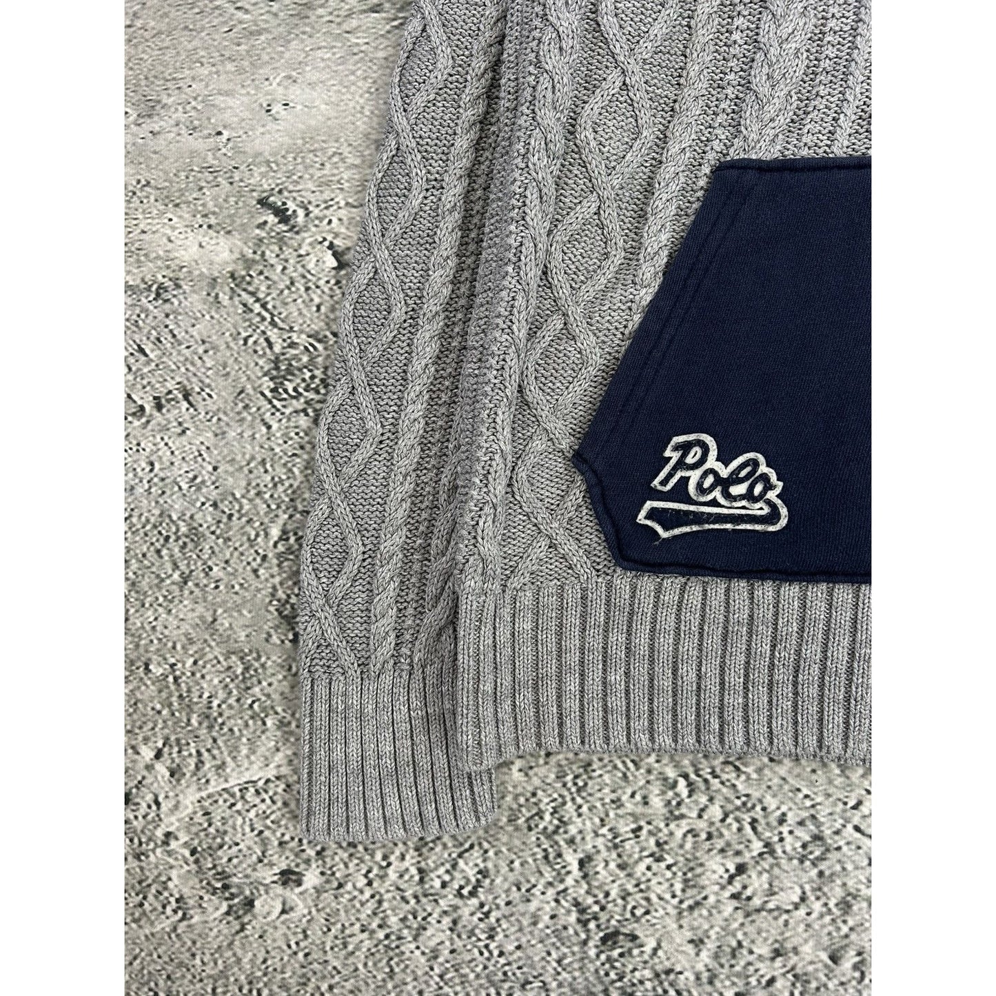 Polo Ralph Lauren big pony hoodie sweater knit grey