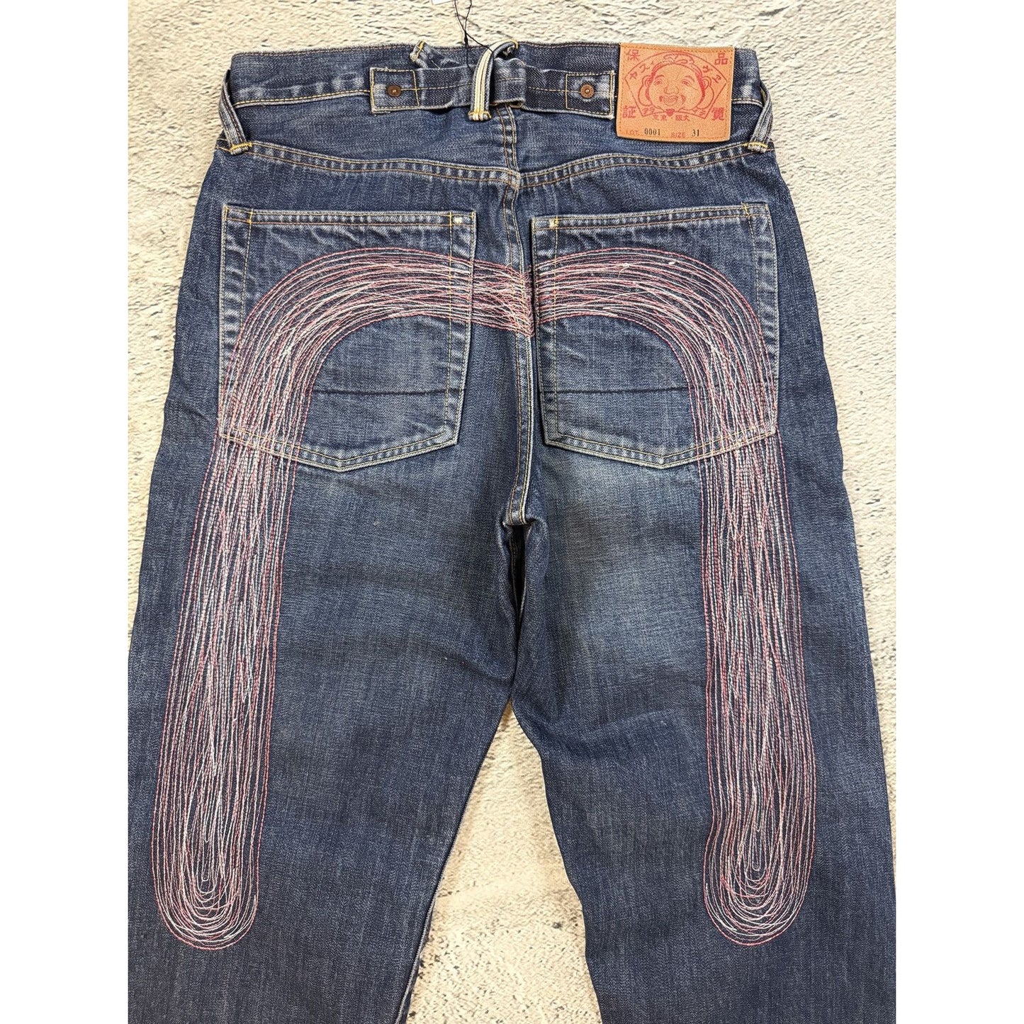 Evisu jeans daicock big logo gradient purple pink white