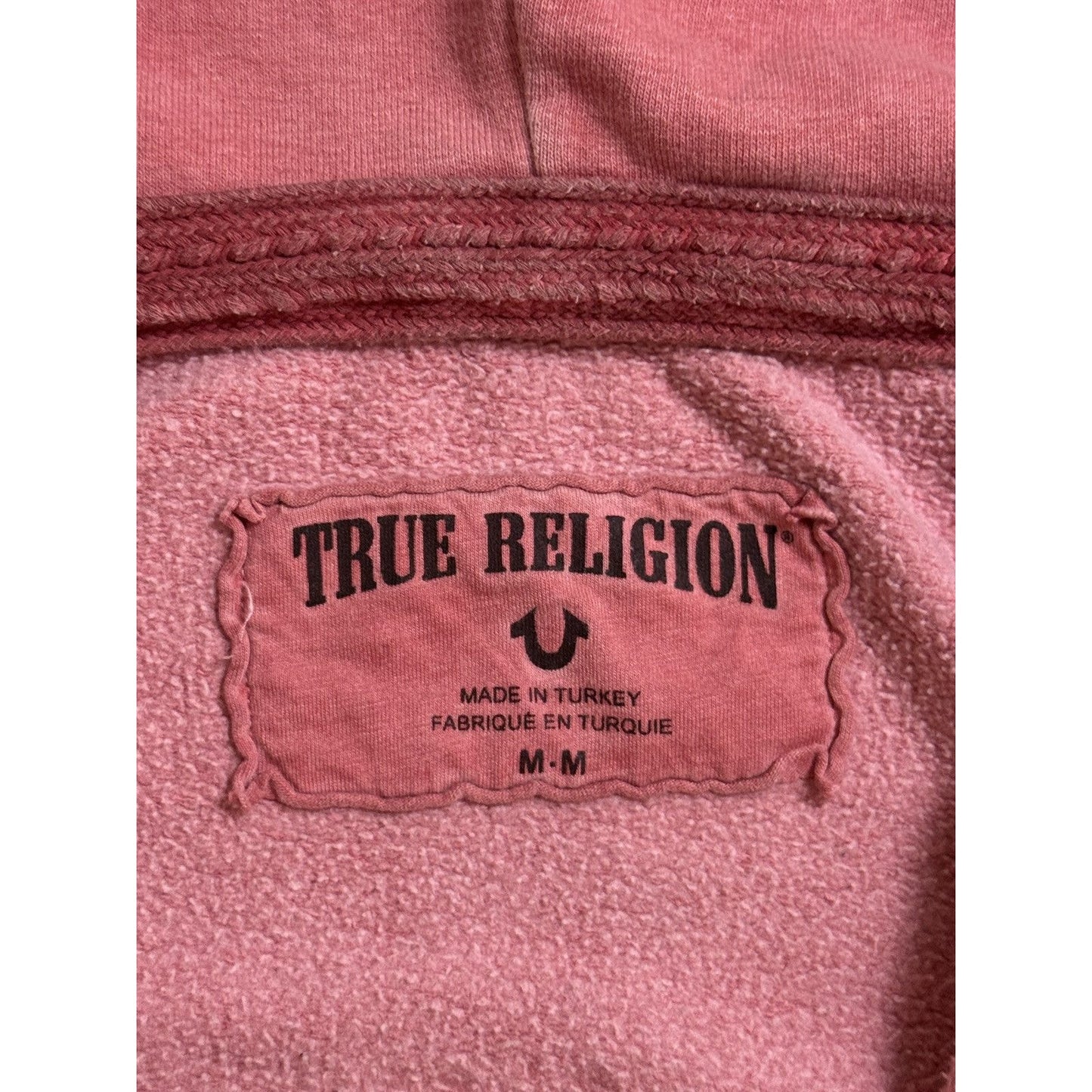 True Religion Red zip hoodie big logo vintage studded Y2K