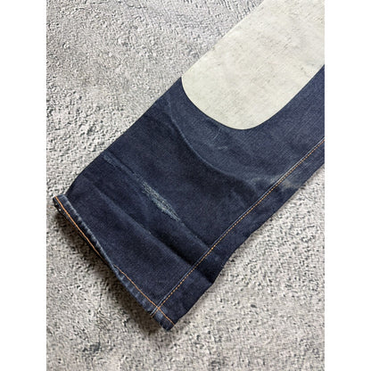 Evisu jeans white daicock big logo blue selvedge denim