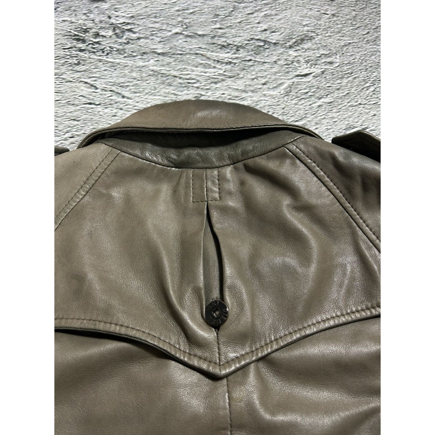 Diesel leather jacket brown vintage avant garde