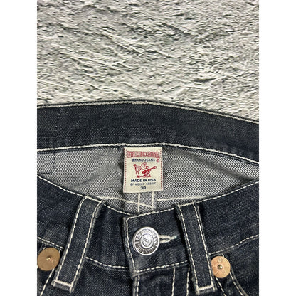 True Religion vintage jeans navy blue thick stitching Bobby