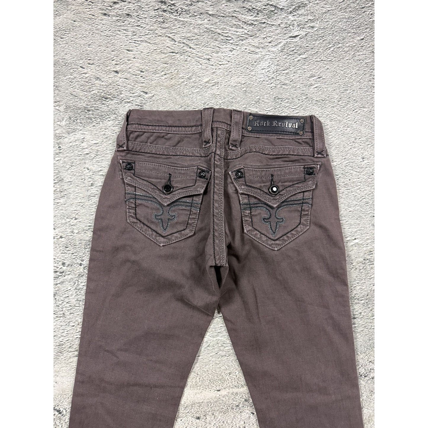Rock Revival vintage brown jeans Y2K straight