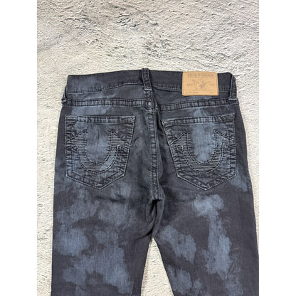 True Religion jeans biker black vintage washed