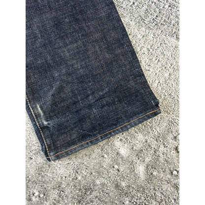 Evisu vintage jeans dark navy white seagulls selvedge denim