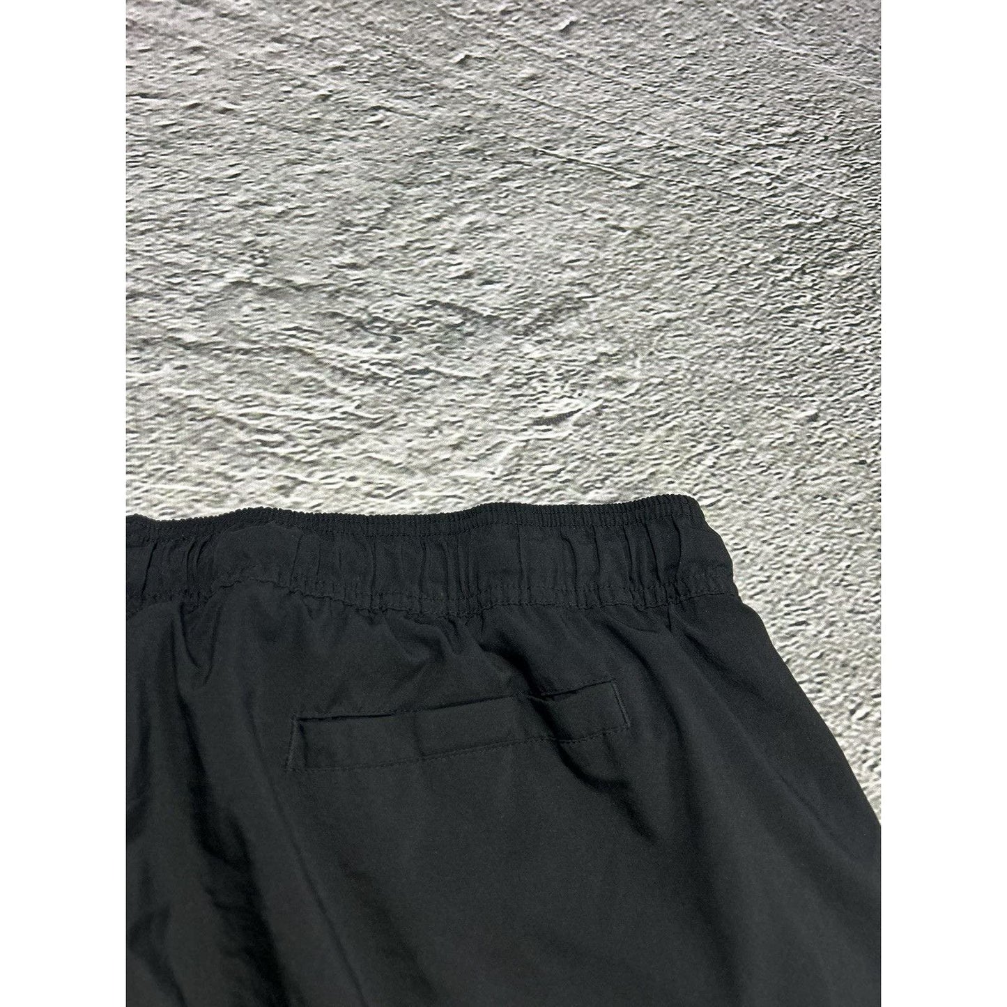 Reebok black track pants nylon parachute Y2K big logo