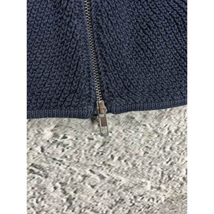 Sandro Paris zip sweater navy blue