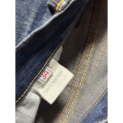 Evisu jeans daicock red big logo navy raw denim Selvedge