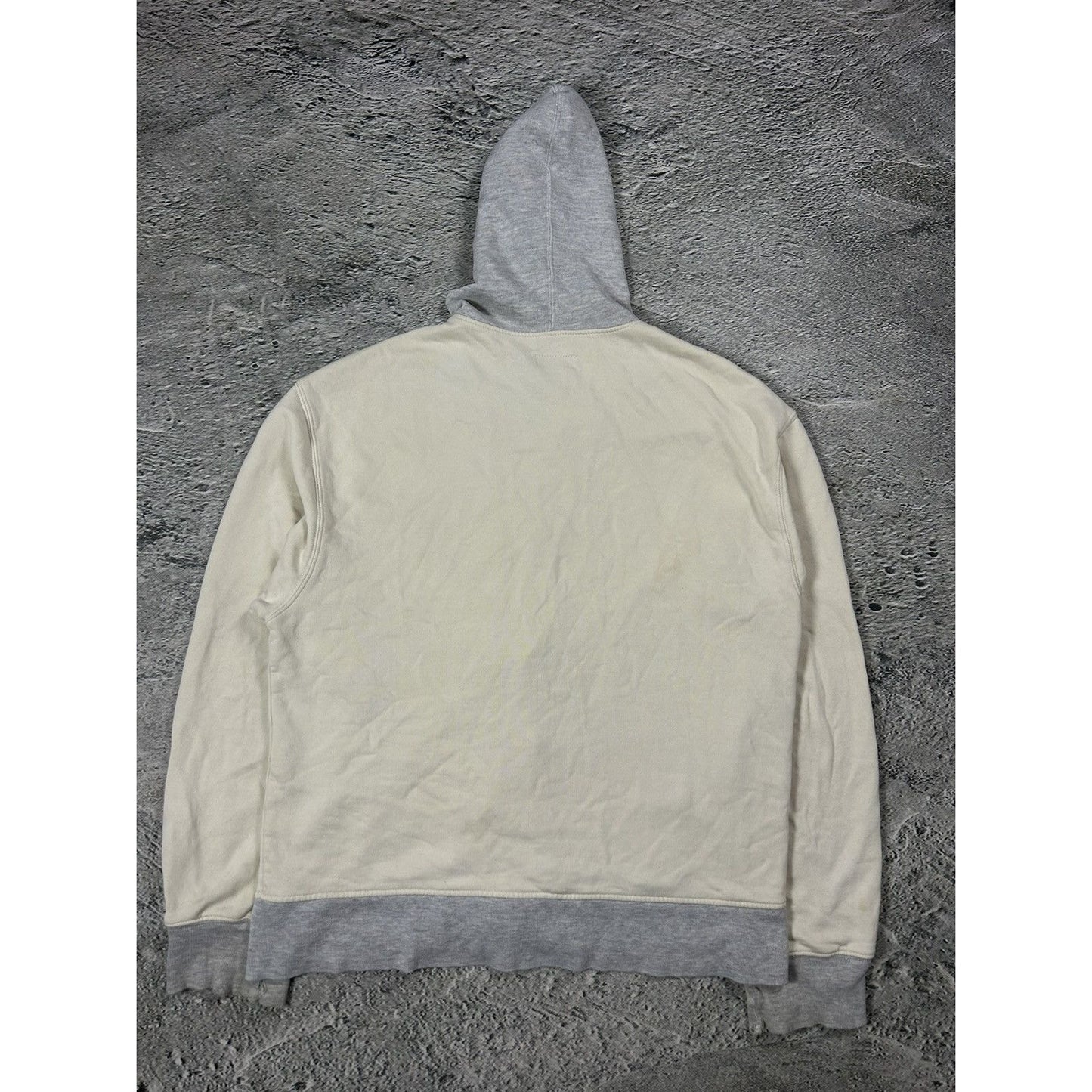 Evisu zip hoodie white grey blue vintage big logo Y2K