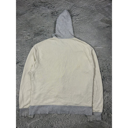 Evisu zip hoodie white grey blue vintage big logo Y2K