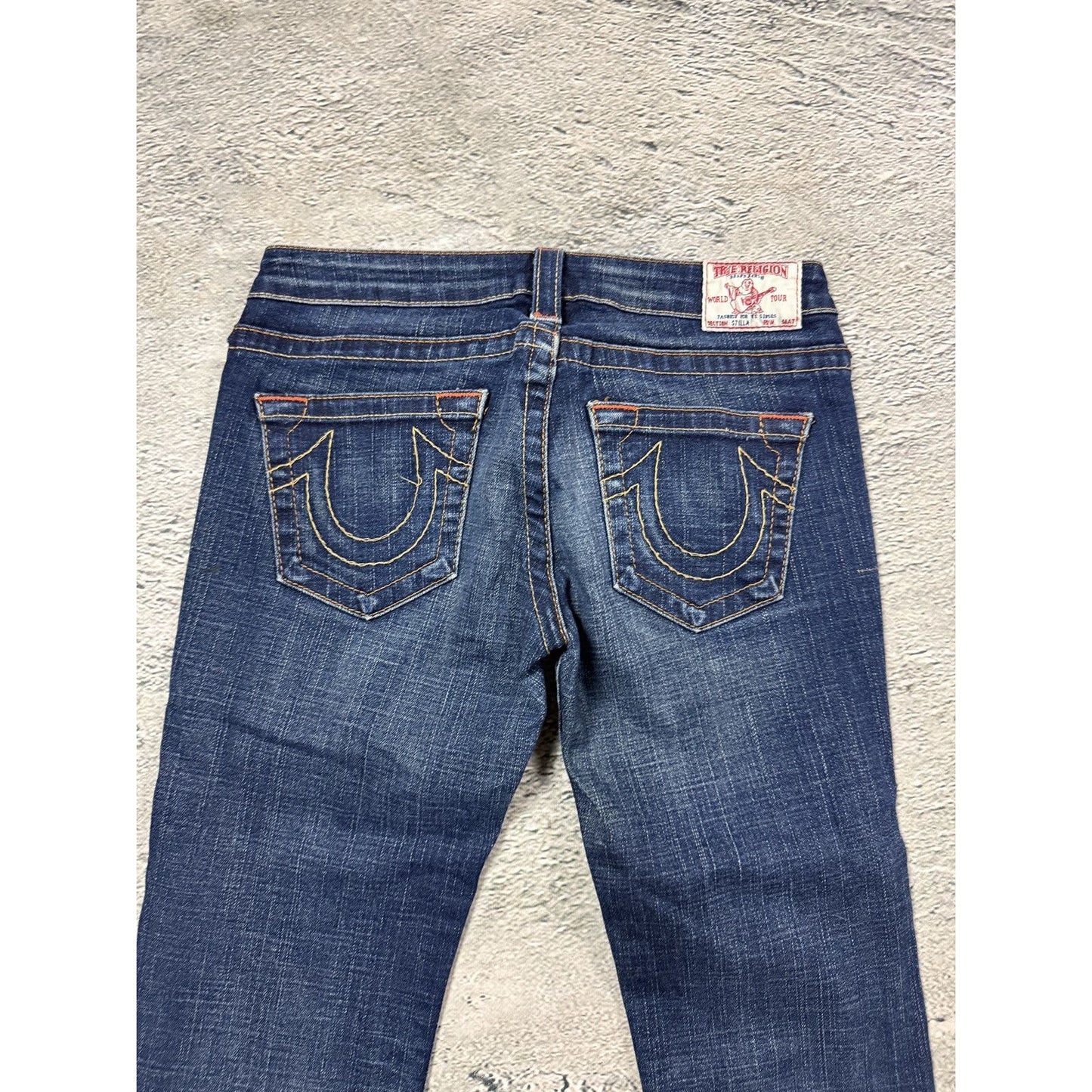 True Religion vintage skinny jeans slim Stella stitching