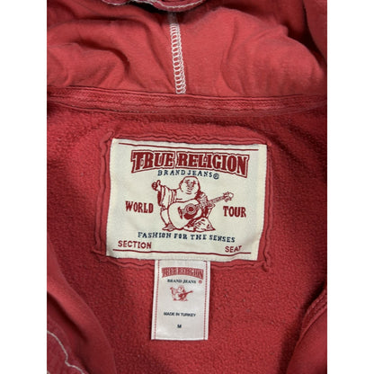 True Religion zip hoodie red/pink California big logo hood