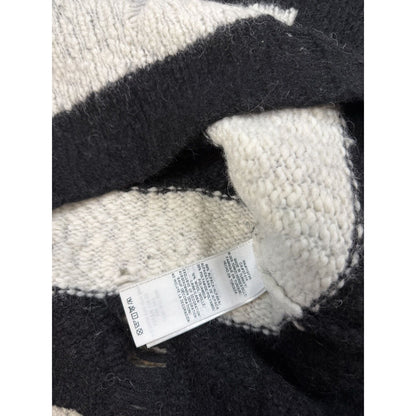 True Religion Open knit small distressed stripped sweater