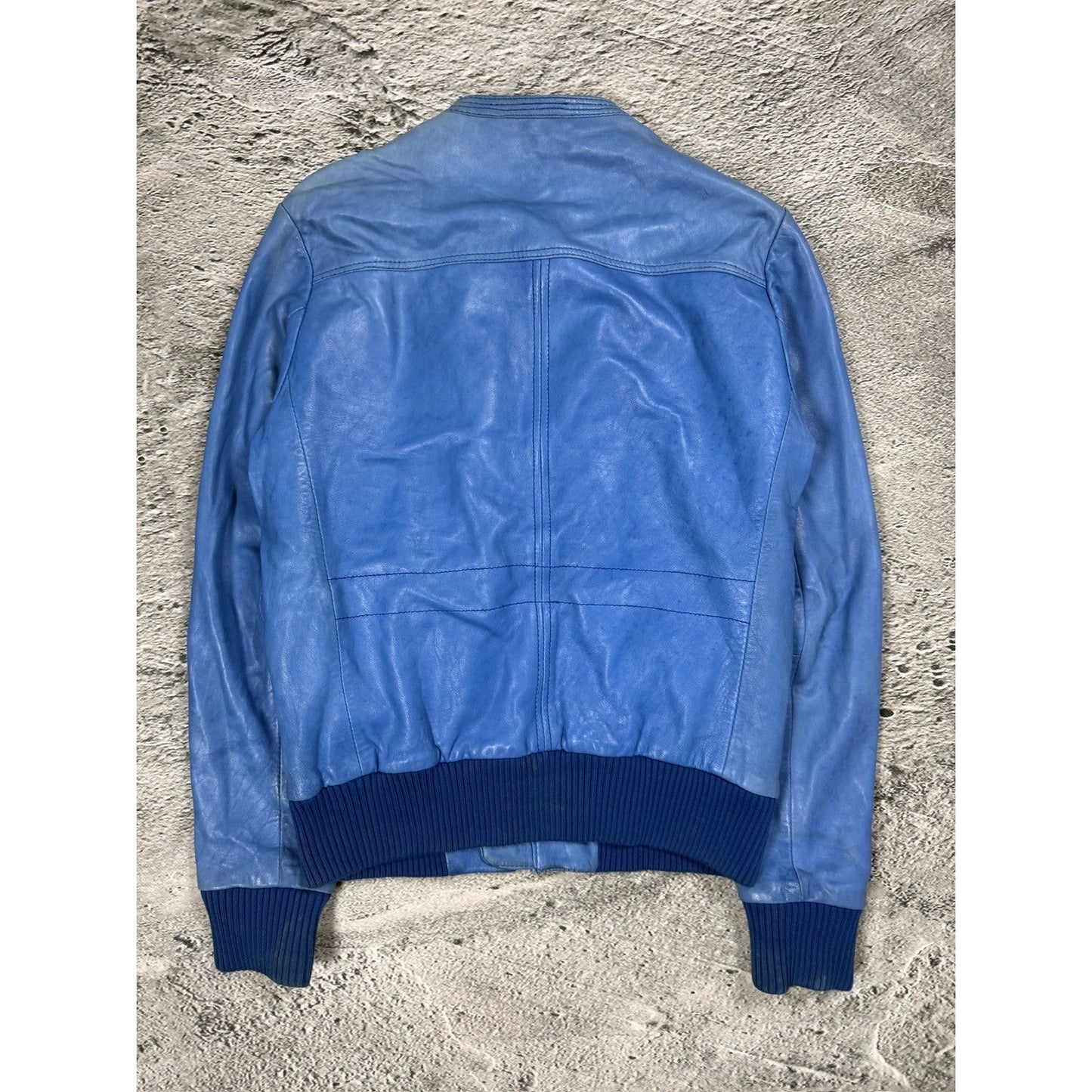 Allsaints AW07 specialist blue turqoise Leather Jacket