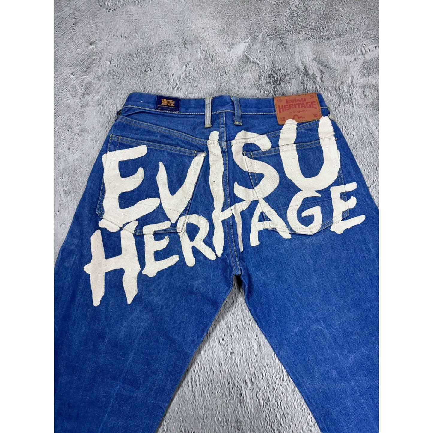 Evisu Heritage jeans vintage big logo selvedge denim blue