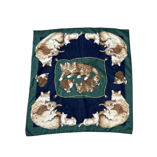 Vintage scarf cats fullprint shawl