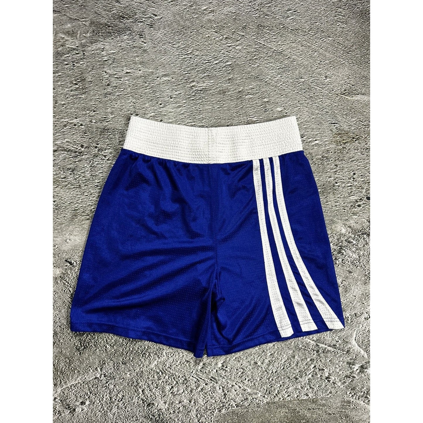 Adidas boxing shorts blue big logo 2000s Y2K