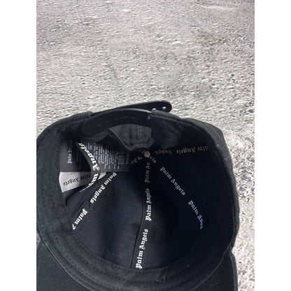 Palm Angels cap black big logo embroidery