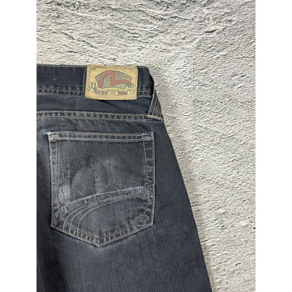 Evisu x Puma vintage black jeans seagulls Y2K