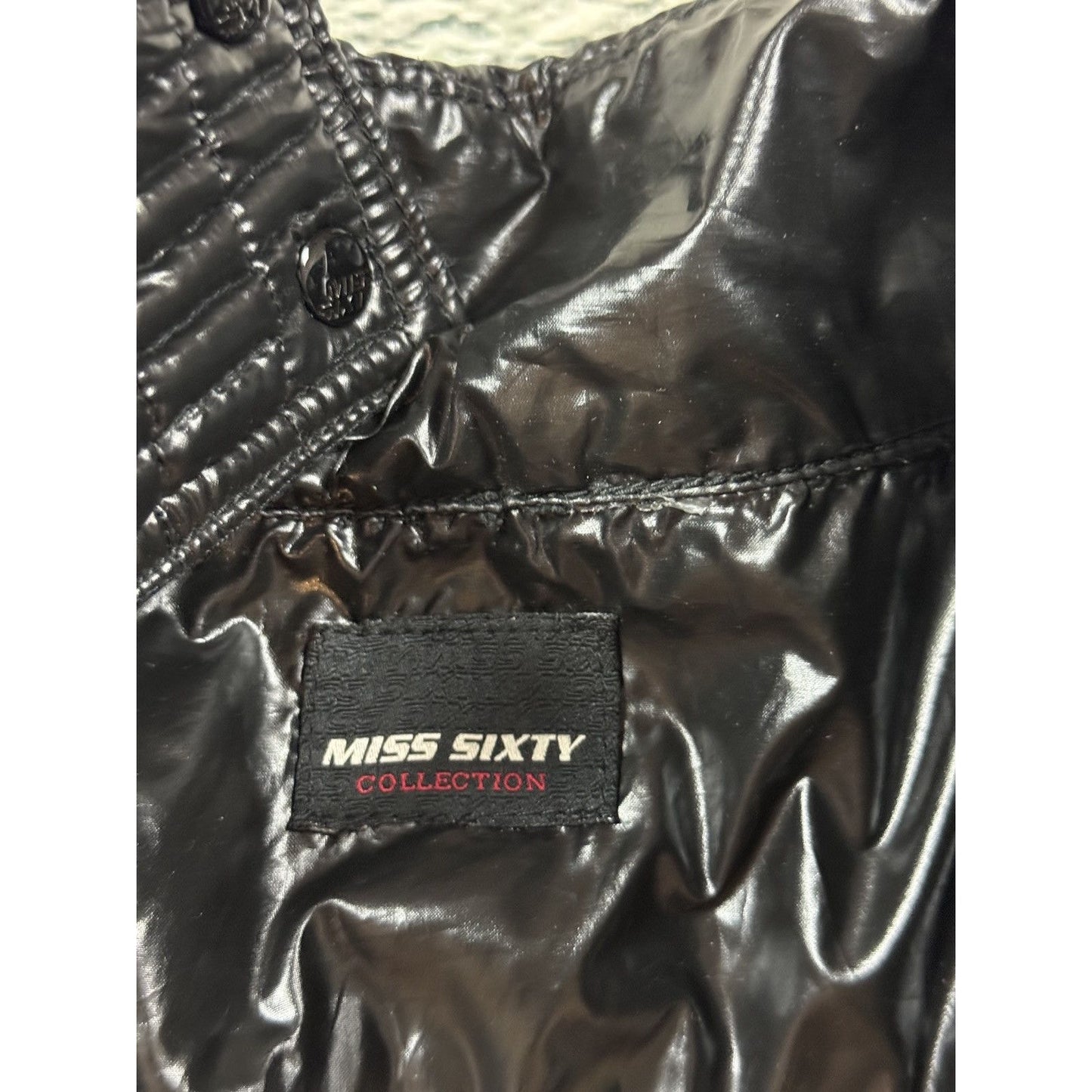 Miss Sixty denim puffer jacket y2k vintage