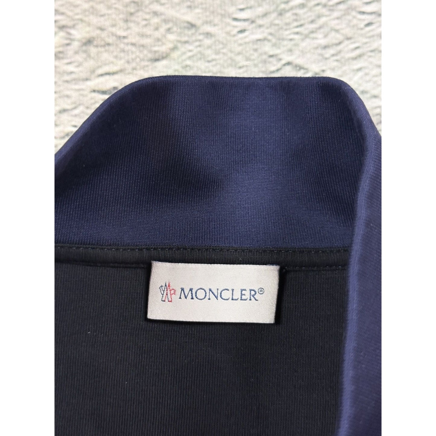 Moncler vintage track jacket zip navy side stripe