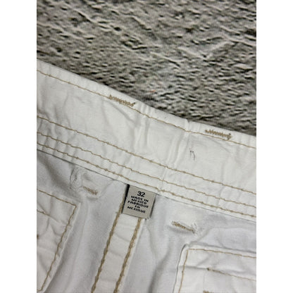 True Religion Cargo White jorts denim shorts