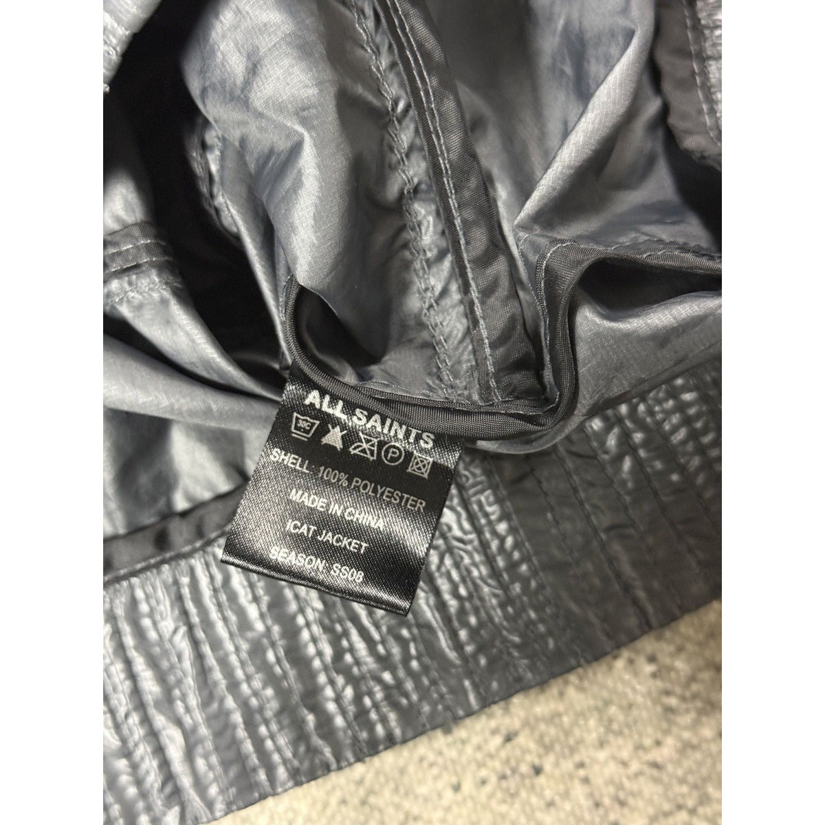 Allsaints Vintage silver gray light jacker Avant Garde