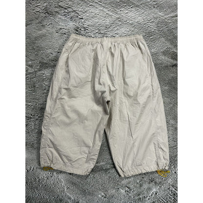 Reebok vintage beige nylon track pants cargo parachute capri