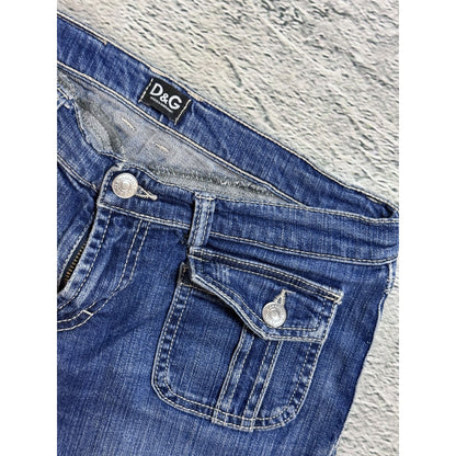 Dolce & Gabbana flared jeans painted DG Y2K