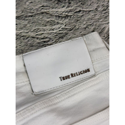 True Religion jeans biker rocco white washed Y2K slim skinny