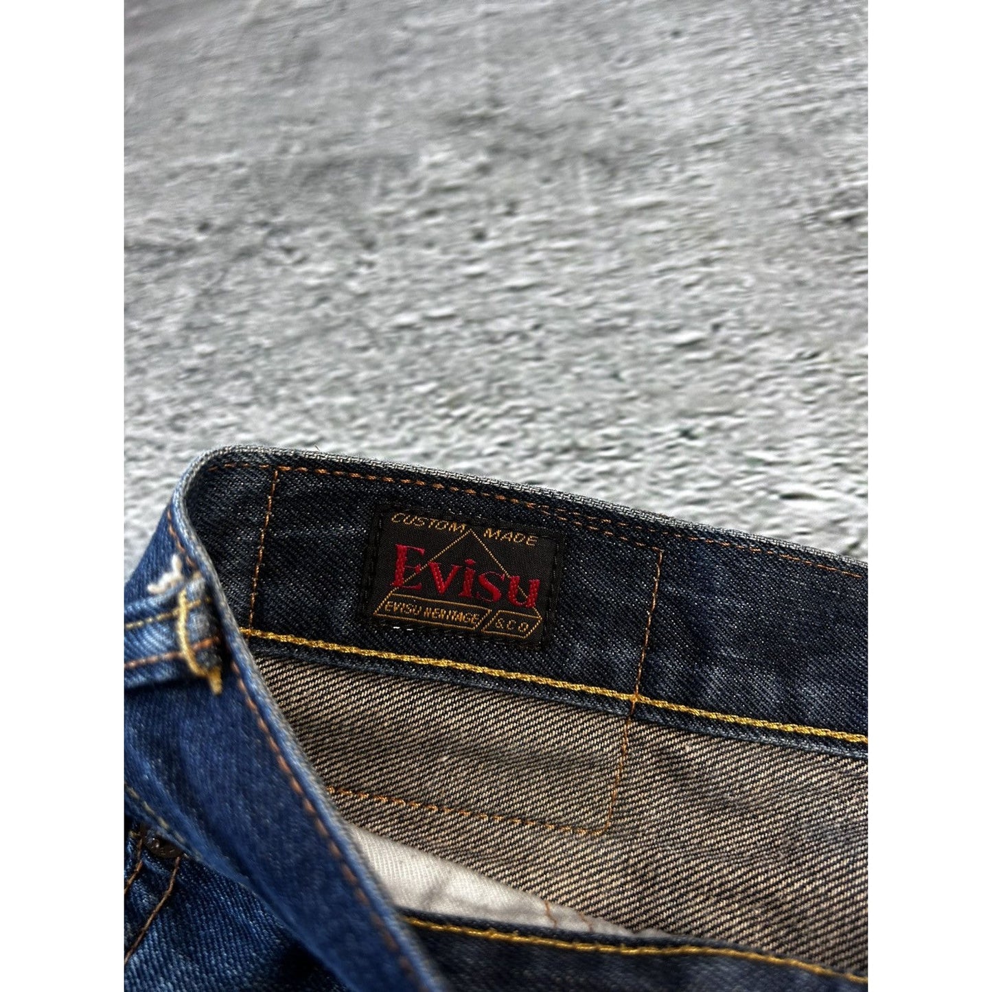 Evisu jeans daicock big logo red selvedge denim Japan