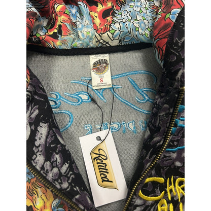 Ed Hardy zip hoodie purple vintage Y2K Christian Audigier