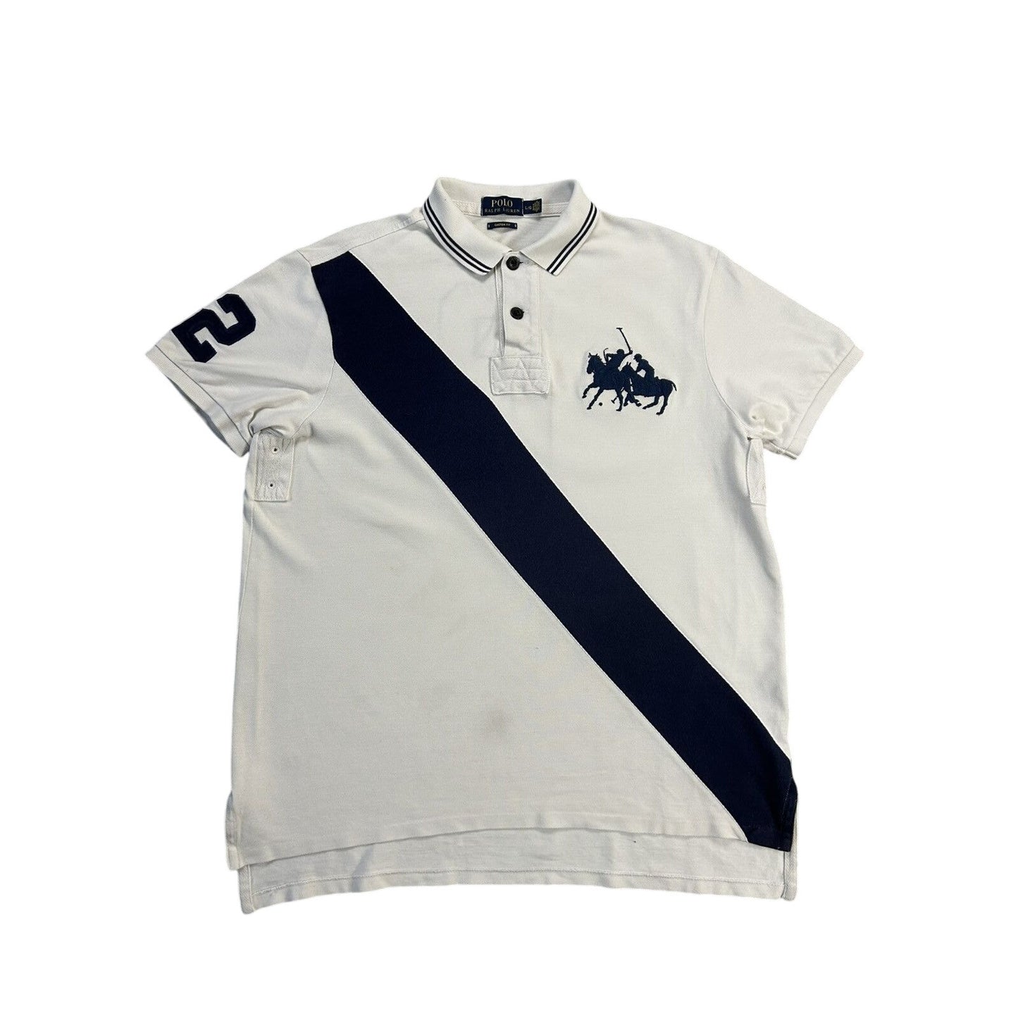 Chief Keef Polo Ralph Lauren vintage big pony white navy