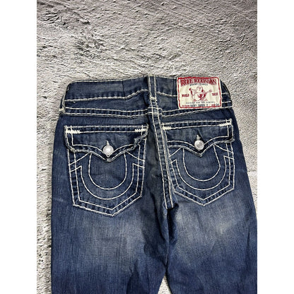 True Religion Blue jeans thick stitching Ricky