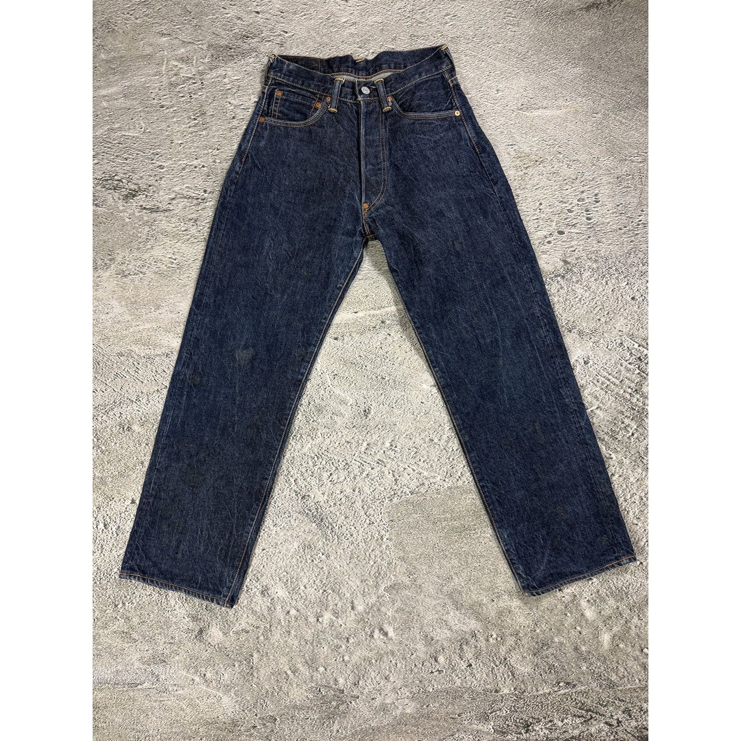 Evisu jeans daicock big logo yellow selvedge denim Japan