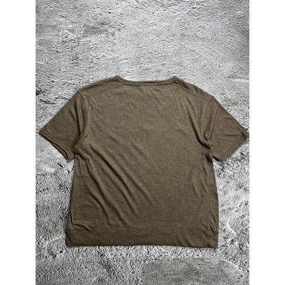 Evisu T-shirt big logo seagull brown Y2K