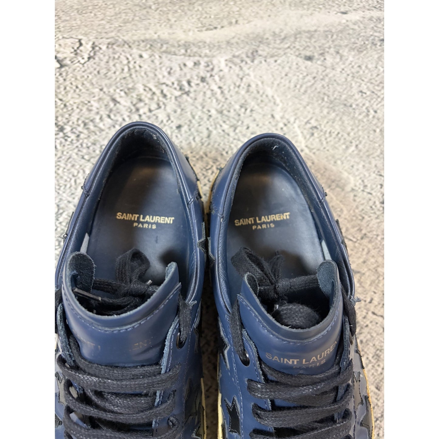 Saint Laurent Hedi Slimane sl06 Star sneakers low navy black stars