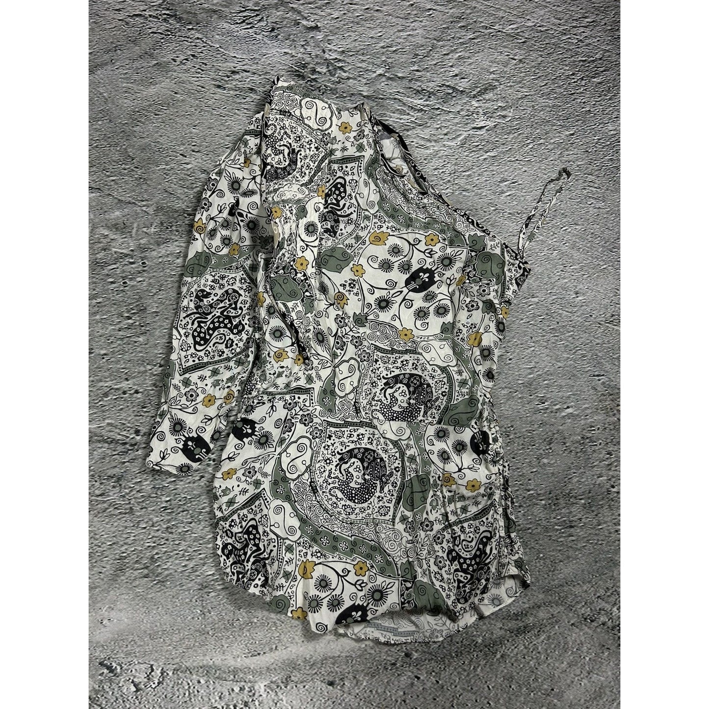 Isabel Marant Étoile beige green floral set skirt + top