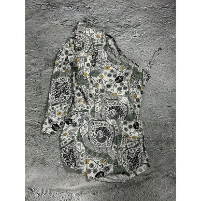 Isabel Marant Étoile beige green floral set skirt + top