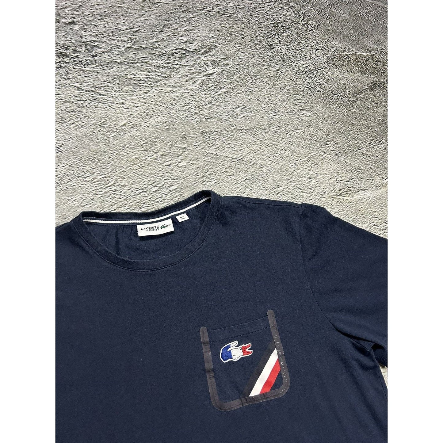 Lacoste Sport t-shirt navy France flag