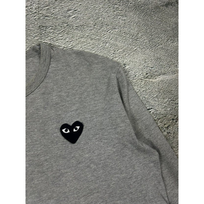 Comme Des Garcons longsleeve play heart gray black