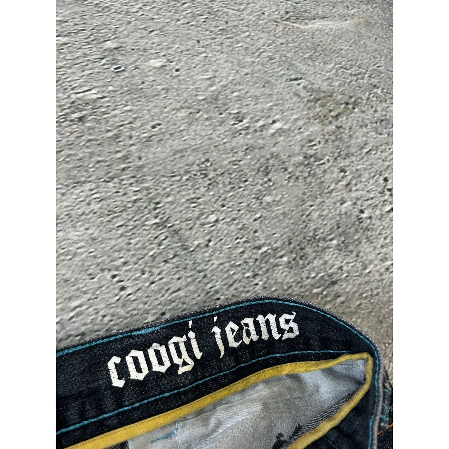 Coogi jorts denim shorts vintage embroidery Y2K