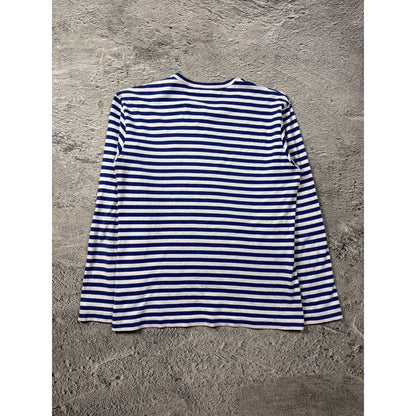 Comme Des Garcons PLAY CDG stripped Longsleeve blue heart