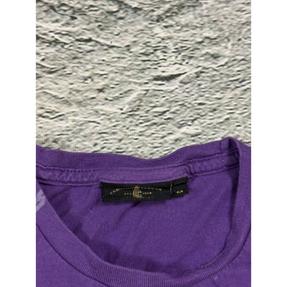 Ed Hardy Christian Audigier vintage purple Tshirt Rhinestone