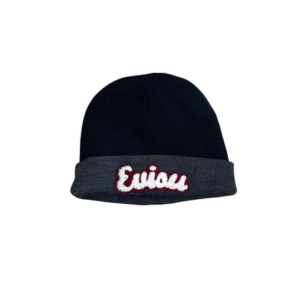 Evisu beanie Y2K black big logo spell out