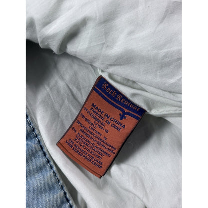 Rock Revival denim jacket blue white stitching vintage