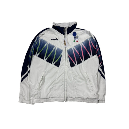 Diadora Italy vintage Track Jacket white 90s